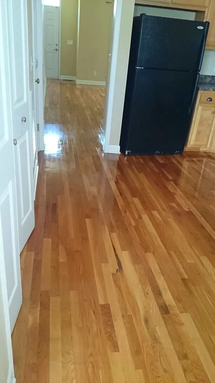 Freshly cleaned hardwood floor in a Nashville home